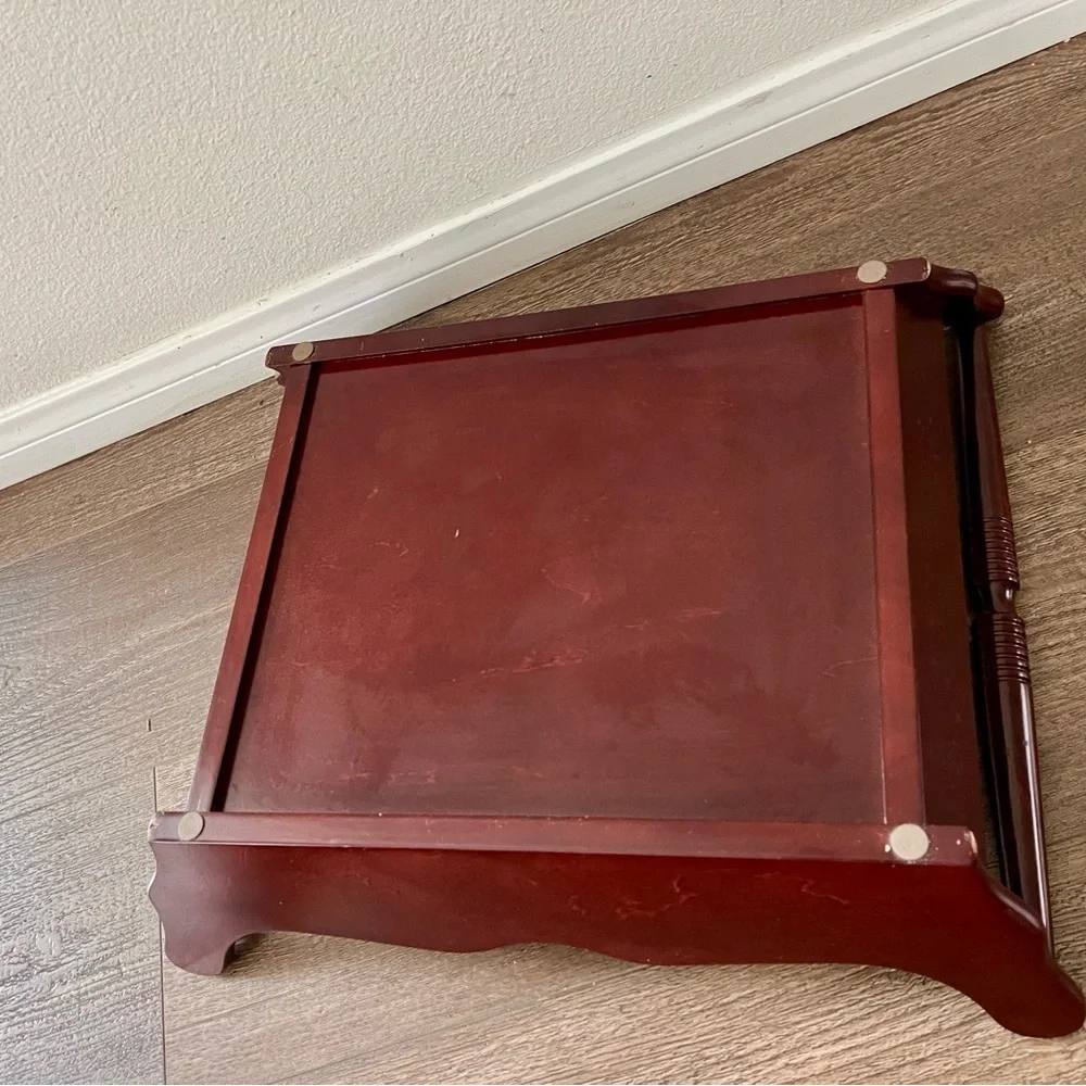 Wooden Serving Tray in Dark Cherry